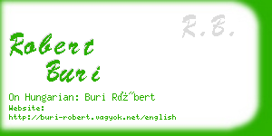 robert buri business card